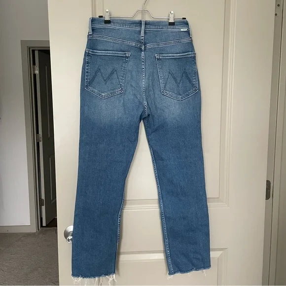 MOTHER High Waisted Rider Ankle Fray Size 30